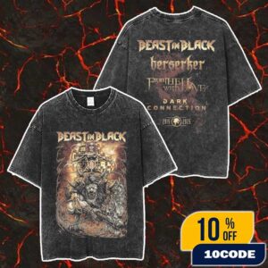 Official Beast In Black New Merch Arrivals 10th Years Anniversary 2015-2025 Merch Unisex Two Sided Washed T-Shirt