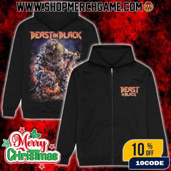 Official Beast In Black New Merch Arrivals Cyber Apocalypse Unisex Zip Up Hoodie