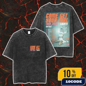 Official Lights With Speical Guest Softcult Come Get Your Girl Tour 2026 Poster Tour Dates Merch Unisex Two Sided Washed T-Shirt
