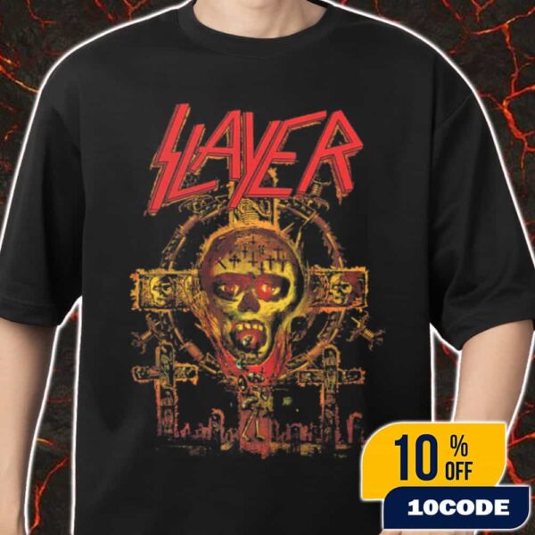 Official New Slayer Band Merch New Collection 2025 Seasons In The Abyss Anniversary Season’s Crosses Unisex T-Shirt