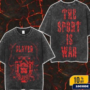 Official New Slayer Band Merch New Collection 2025 Seasons In The Abyss Anniversary Sport Is War Vintage Washed Unisex T-Shirt