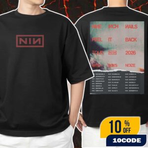 Official Nine Inch Nails Band Peel It Back Tour 2026 Grunge Industrial Poster Artwork With Tour Dates With Boys Noize Unisex T-Shirt