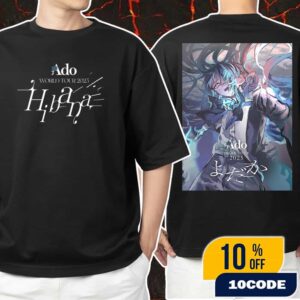 Official Poster Ado Dome Tour 2025 Yodaka Nightjar 5 Years Debut Anniversary World Tour 2025 Hibana Artwork By Orihara Unisex T-Shirt Merchandise