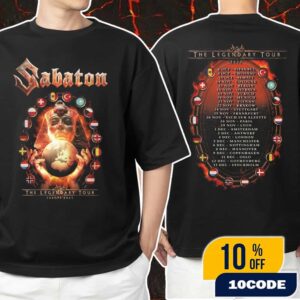 Official Sabaton Pharaoh Sphinx Artwork The Legendary Tour Europe 2025 With Tour Dates Unisex T-Shirt Merchandise