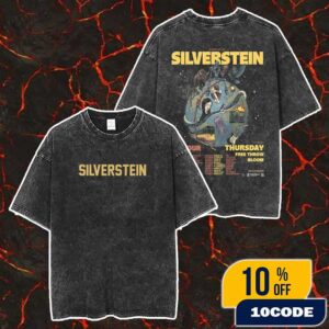 Official Silverstein 25 Years Of Noise Tour Final Leg The Last Chance North America November And December Tour Dates 2025 With The Movielife Merch Unisex Two Sided Washed T-Shirt