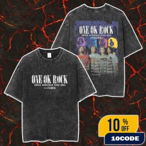 One OK Rock x Paledusk Detox European Tour 2025 Poster Tour Dates Unisex Washed Hoodie, T-Shirt Two Sides