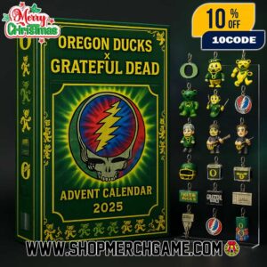 Oregon Ducks Grateful Dead Advent Calendar 2025 Steal Your Face Christmas Ornaments Collectible Figurines Holiday Countdown Gift Grateful Ducks Set Oregon Ducks Grateful Dead Advent Calendar 2025 Steal Your Face Christmas Ornaments Collectible Figurines Holiday Countdown Gift Grateful Ducks Set