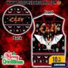 Rammstein Ein Hummer Brennt Ugly Christmas Sweater Vest Knitted Gile Red Gold Black With Fire Flames Fair Isle Pattern Industrial Metal Holiday Gift