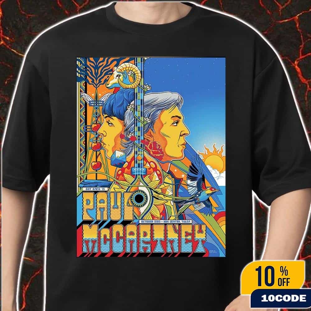 Paul McCartney Bok Center Tulsa 2025 Merch Poster On October 22 2025 Got Back Tour 2025 Classic T-Shirt Paul McCartney Bok Center Tulsa 2025 Merch Poster On October 22 2025 Got Back Tour 2025 Classic T-Shirt