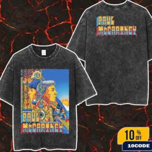 Paul McCartney Bok Center Tulsa 2025 Merch Poster On October 22 2025 Got Back Tour 2025 Washed Two Sides T-Shirt Paul McCartney Bok Center Tulsa 2025 Merch Poster On October 22 2025 Got Back Tour 2025 Washed Two Sides T-Shirt