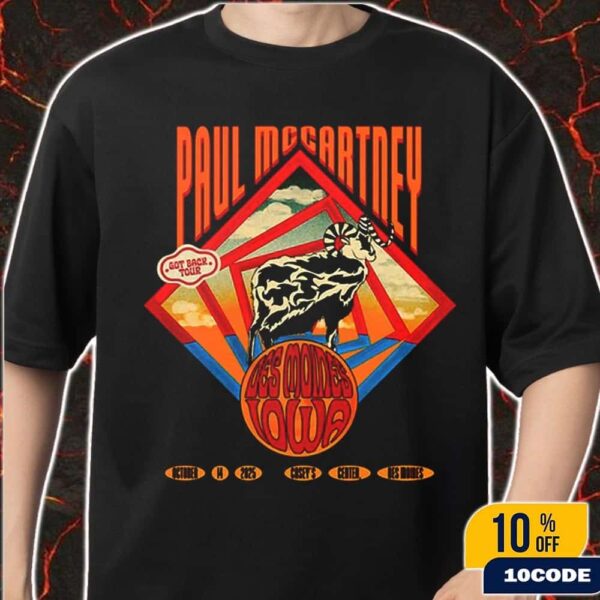 Paul McCartney Got Back 2025 Des Moines Iowa Event Tee At Casey’s Center On October 14 2025 Classic T-Shirt
