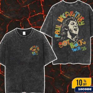 Paul McCartney Got Back 2025 Peace Zip Hoodie Merch Fans Gifts Wash T-Shirt