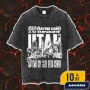 Queens Of The Stone Age The Catacombs Tour 2025 Paris Eiffel Poster Artwork By Morning Breath Inc With Tour Dates Merch Unisex Two Sided Washed T-Shirt