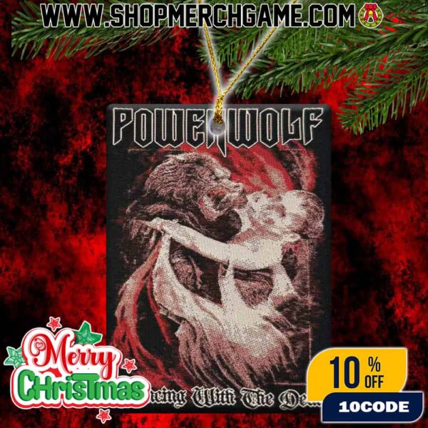 Powerwolf Christmas Ornament Dancing With The Dead Album Design Holiday Decoration Wolf Logo Heavy Metal Band Collectible Tree Ornament Gift For Power Metal Fans