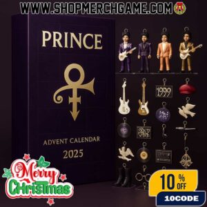 Prince Advent Calendar 2025 With 24 Collectible Figurines Love Symbol Guitar Keychains Mini Band Members 1999 Era Purple Rain Christmas Countdown Gift For Music Fans Holiday Decoration