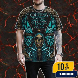 Queens Of The Stone Age Alive In The Catacombs Tour On October 18 2025 At Teatro Lirico Giorgio Gaber Milan Italy Poster Event Artwork By War For Knowledge All Over Print Shirt