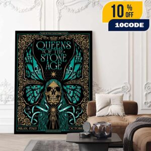 Queens Of The Stone Age Alive In The Catacombs Tour On October 18 2025 At Teatro Lirico Giorgio Gaber Milan Italy Poster Event Artwork By War For Knowledge Poster Canvas