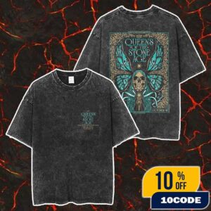 Queens Of The Stone Age Alive In The Catacombs Tour On October 18 2025 At Teatro Lirico Giorgio Gaber Milan Italy Poster Event Artwork By War For Knowledge Washed T-Shirt