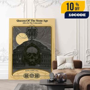 Queens Of The Stone Age Alive In The Catacombs Tour On October 29 2025 At Royal Albert Hall UK Poster Event Artwork By Dido Peshev Poster Canvas Home Decor