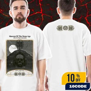 Queens Of The Stone Age Alive In The Catacombs Tour On October 29 2025 At Royal Albert Hall UK Poster Event Artwork By Dido Peshev Unisex T-Shirt Merch