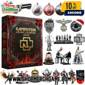 Rammstein Advent Calendar 2025 24 Day Holiday Countdown With Till Lindemann Band Member Figurines Lifad Logo Ornaments Industrial Metal Christmas Collectibles Gift For German Rock Fans