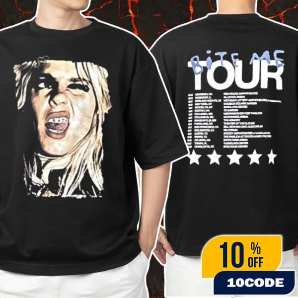 Renee Rapp Bite Me Tour October 1 2025 Barclays Center Brooklyn Event Tee With Tour Dates Backprint Unisex T-Shirt Merchandise