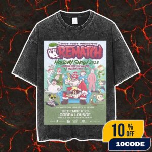 Riot Fest Presents Rematch Holiday Show 2025 Nothing Like You Wanted Release Party December 12 2025 At Cobra Lounge With When The Sun Sets And 5Ever Vintage Washed Unisex T-Shirt