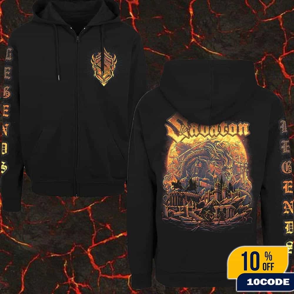 Sabaton Legends Reborn Reimagines Album Merchandies Artwork Flaming Sabaton Logo Hoodie Zip, T-Shirt Sabaton Legends Reborn Reimagines Album Merchandies Artwork Flaming Sabaton Logo Hoodie Zip, T-Shirt