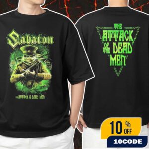 Sabaton Skeleton Soldier The Attack Of Dead Men The Great War 9th Album Anniversary Artwork Unisex T-Shirt Merchandise
