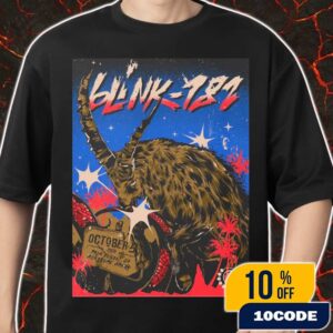 Second Night Event Poster Blink-182 Missionary Impossible Tour 2025 California On October 5 2025 At Acrisure Arena Thousand Palms Artwork By Cristian Alarcon D Merch Unisex T-Shirt