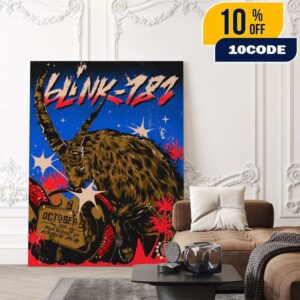 Second Night Event Poster Blink-182 Missionary Impossible Tour 2025 California On October 5 2025 At Acrisure Arena Thousand Palms Artwork By Cristian Alarcon D Poster Canvas Home Decor