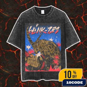 Second Night Event Poster Blink-182 Missionary Impossible Tour 2025 California On October 5 2025 At Acrisure Arena Thousand Palms Artwork By Cristian Alarcon D Vintage Washed Unisex T-Shirt