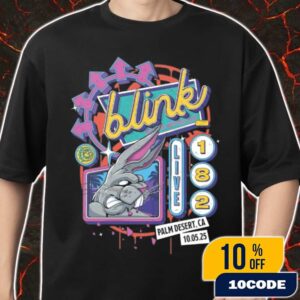 Second Night Event Tee Blink-182 Missionary Impossible Tour 2025 California On October 5 2025 At Acrisure Arena Thousand Palms Artwork By Alex Tillbrook Merch Unisex T-Shirt