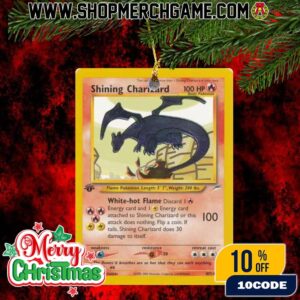 Shining Charizard Neo Destiny Pokemon Card Christmas Ornament Rare Vintage Collector Holiday Tree Decoration Gift