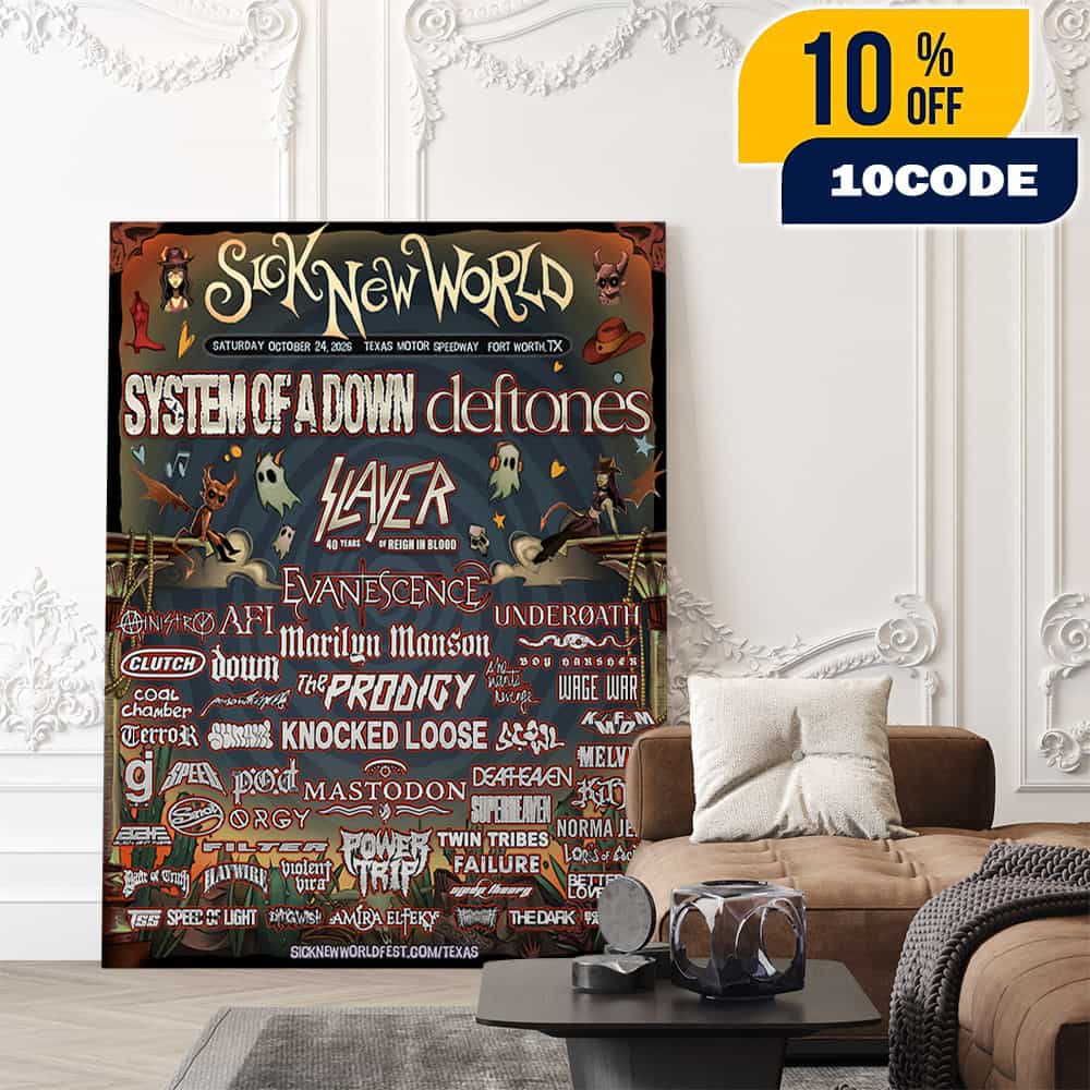 Sick New World Texas Festival Poster 2026 On October 24 At Texas Motor Speedway Fort Worth With Line Up Poster Canvas Home Decor Sick New World Texas Festival Poster 2026 On October 24 At Texas Motor Speedway Fort Worth With Line Up Poster Canvas Home Decor