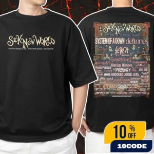 Sick New World Texas Festival Poster 2026 On October 24 At Texas Motor Speedway Fort Worth With Line Up Unisex T-Shirt Merchandise Sick New World Texas Festival Poster 2026 On October 24 At Texas Motor Speedway Fort Worth With Line Up Unisex T-Shirt Merchandise