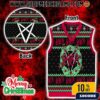 Prince Ugly Christmas Sweater Vest With Love Symbol Logo Fair Isle Knit Pattern Purple Rain Santa Hat Guitar Design Black Sleeveless Holiday Apparel For Music Fans Festive Knitted Gift Gile