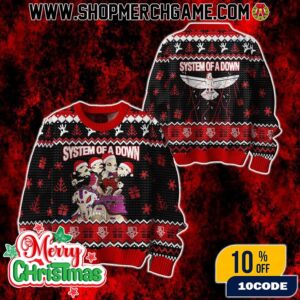 System Of A Down Ugly Christmas Sweater Band Holiday Knit Pullover For Fans
