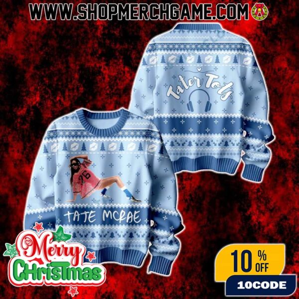 Tate Mcrae Tater Tots Ugly Christmas Sweater Holiday Knit Pullover For Music Fans