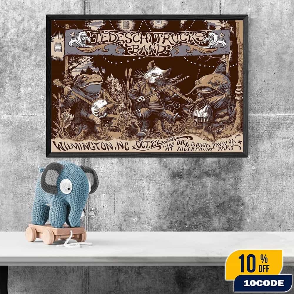 Tedeschi Trucks Band Wilmington North Carolina 2025 Show Poster In US On Oct 22 2025 Live At OAK Bank Riverfront Pavilion Park Home Decor Horizontal Poster Tedeschi Trucks Band Wilmington North Carolina 2025 Show Poster In US On Oct 22 2025 Live At OAK Bank Riverfront Pavilion Park Home Decor Horizontal Poster