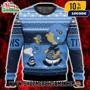 Tennessee Titans Snoopy Charlie Brown Ugly Christmas Sweater Peanuts NFL Football Holiday Knit With Fair Isle Pattern Snowflakes Winter Festive Gift For Fans Tennessee Titans Snoopy Charlie Brown Ugly Christmas Sweater Peanuts NFL Football Holiday Knit With Fair Isle Pattern Snowflakes Winter Festive Gift For Fans