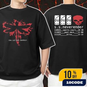 The Callous Daoboys SS Neverender 2025 Cruise Schedule Backprint For Coheed And Cambria On High Seas Unisex T-Shirt Merchandise