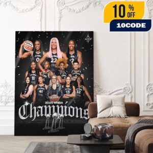 The Las Vegas Aces Are The 2025 WNBA Champions Poster Congratulations Third Title In Four Years Poster Canvas Home Decor