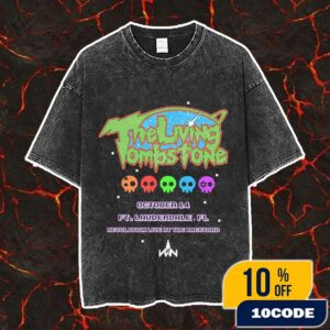 The Living Tombstone TLT World Tour 2025 On October 14 2025 Poster Artwork At Fort Lauderdale Florida Revolution Live At The Backyard Vintage Washed Unisex T-Shirt