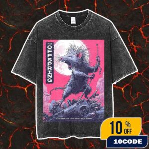 The Offspring Supercharged Worldwide In ’25 Tour Oslo Norway Event Tee On October 10 2025 At Unity Arena Artwork By Christopher Everhart Vintage Washed Unisex T-Shirt