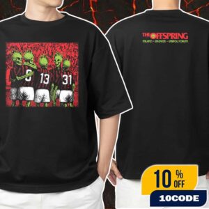 The Offspring Supercharged Worldwide In ’25 Tour Poster Event September 29 2025 At Milano Unipol Forum Artwork By C Everhart Unisex T-Shirt Merchandise
