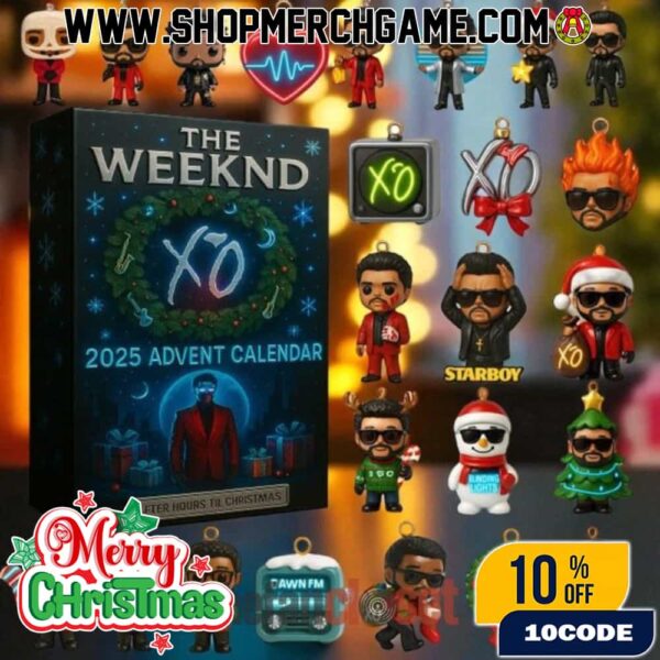 The Weeknd Advent Calendar 2025 Holiday Countdown With 24 Mini Figurines XO Logo Starboy After Hours Dawn FM Christmas Collectibles Gift For Music Fans
