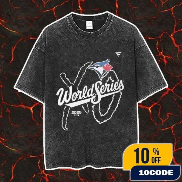 The Weeknd x Toronto Blue Jays MLB Fanatics World Series Collection 2025 New Arrivals Collaboration Logo Vintage Washed Unisex T-Shirt