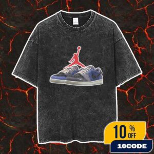 The Zion Williamson x Air Jordan 1 Low OG Voodoo Alternate October 29 2025 Sneaker Vintage Washed Unisex T-Shirt