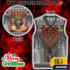 Van Halen Gile Ugly Christmas Sweater Vest With VH Logo Crossed Guitars Design Nordic Pattern Holiday Knit For Classic Rock Fans Van Halen Gile Ugly Christmas Sweater Vest With VH Logo Crossed Guitars Design Nordic Pattern Holiday Knit For Classic Rock Fans